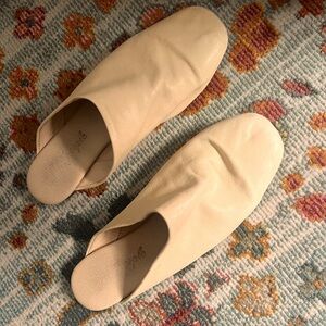 Free people Reese mules, ivory/bone